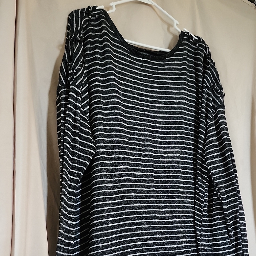 Black and White Striped Sweater